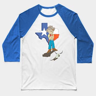 The Texan and the Skull Baseball T-Shirt